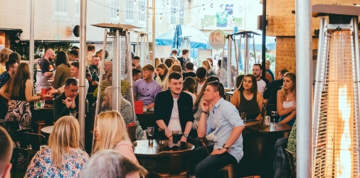 Walk-in Party Atmosphere at The Courtyard - Fleadh Cheoil at Haymarket Belfast