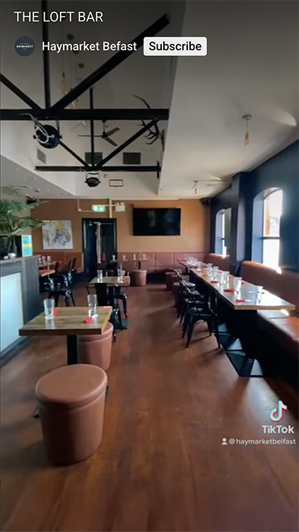 Loft Bar at Haymarket Belfast